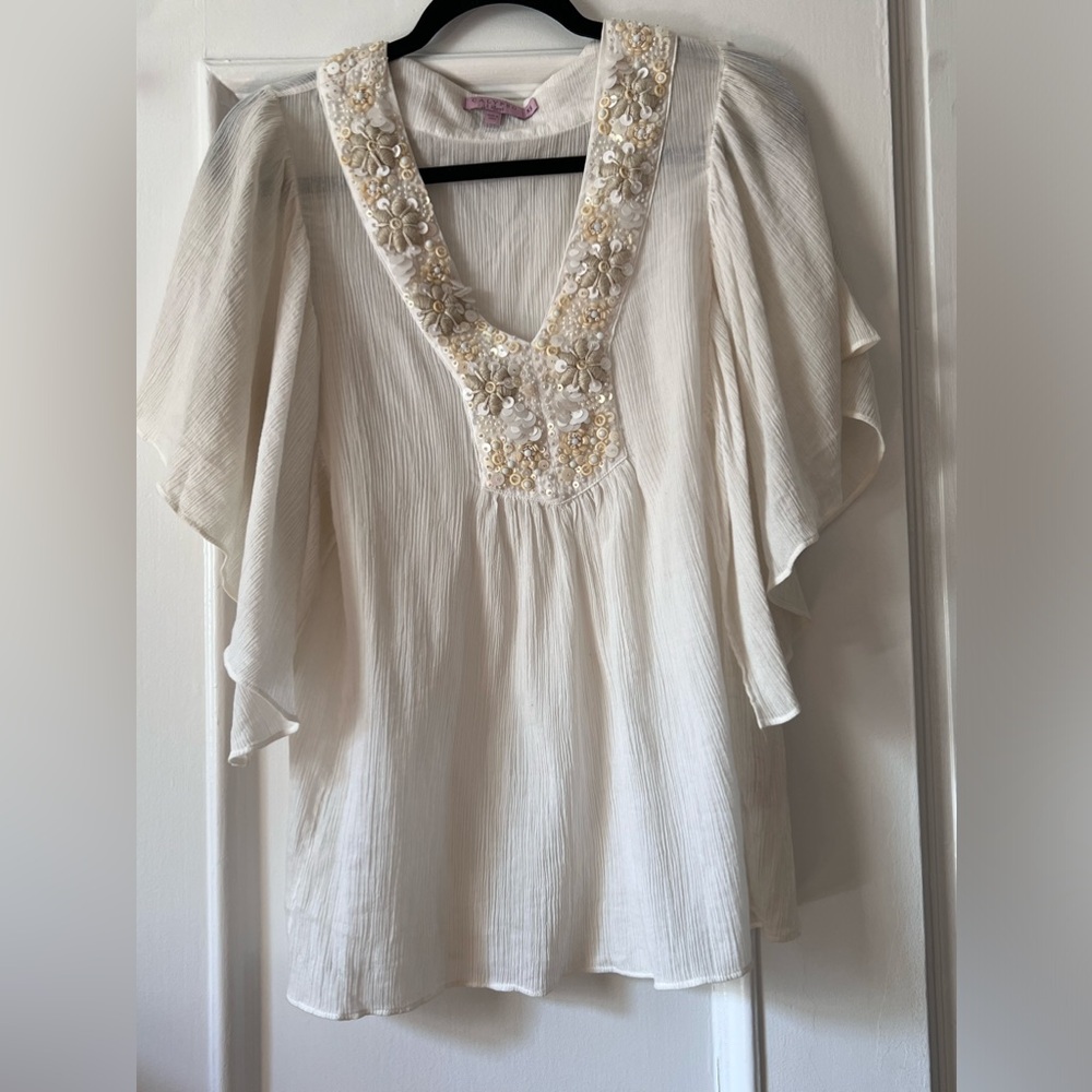 Calypso St Barth XS Beaded Tunic - Stunning